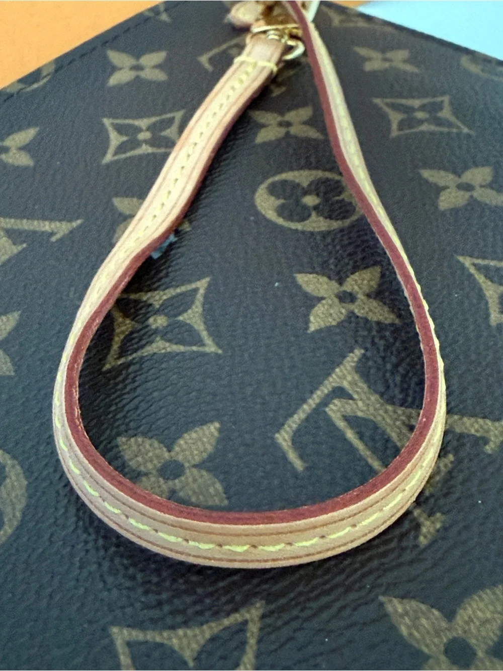 🌹Authentic Louis Vuitton Pink Pivone Neverfull Wristlet / GM Size